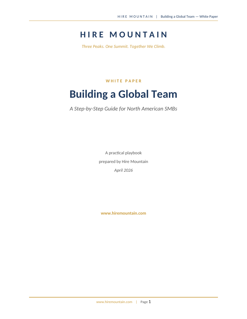 Building a Global Team — White Paper Cover