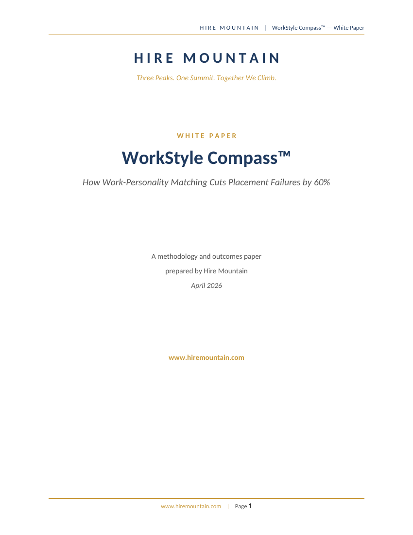 WorkStyle Compass™ — White Paper Cover